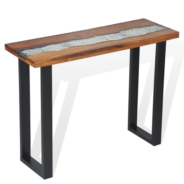 vidaXL Konsollbord teak 100x35x75 cm