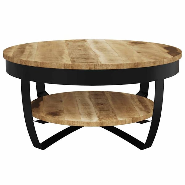 vidaXL Soffbord massivt grovt mangoträ 65x32 cm