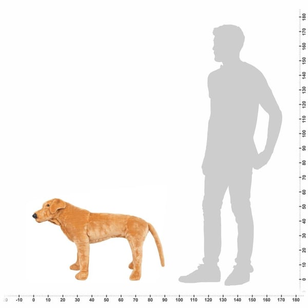 vidaXL Stående lekehund labrador plysj lysebrun XXL
