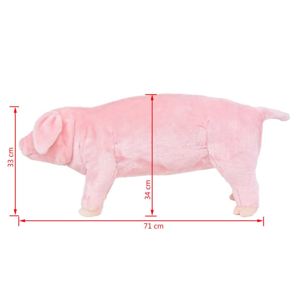 vidaXL Seisova pehmolelu sika vaaleanpunainen XXL