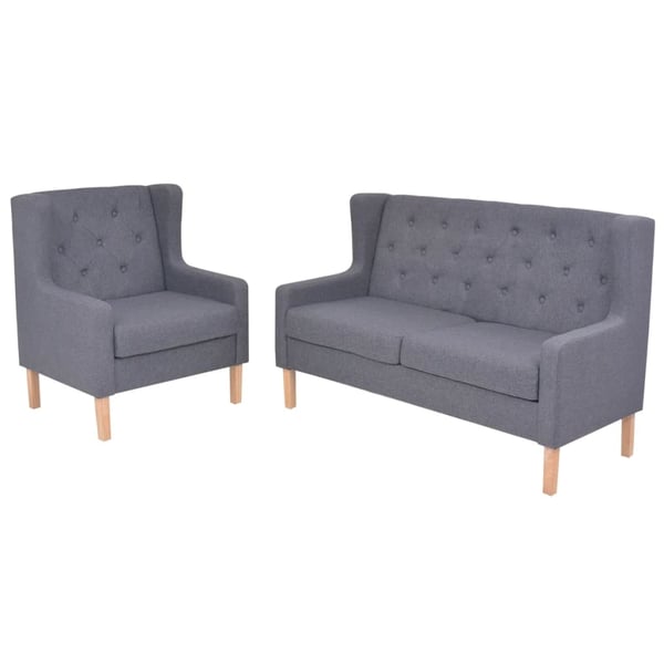 vidaXL sofasæt 2 dele stof grå