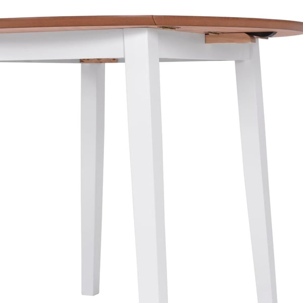 vidaXL Klaffebord rund MDF hvit