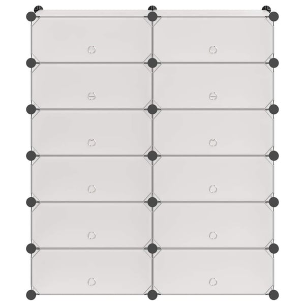 vidaXL Skoskap med arrangør 12 rom hvit