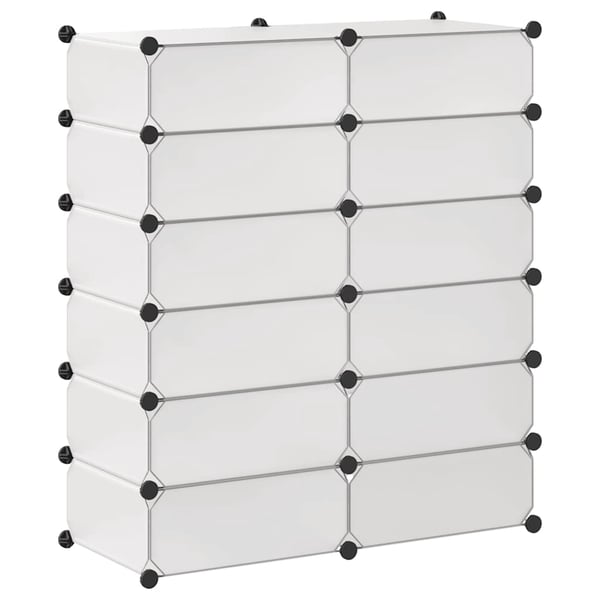 vidaXL Skoskap med arrangør 12 rom hvit