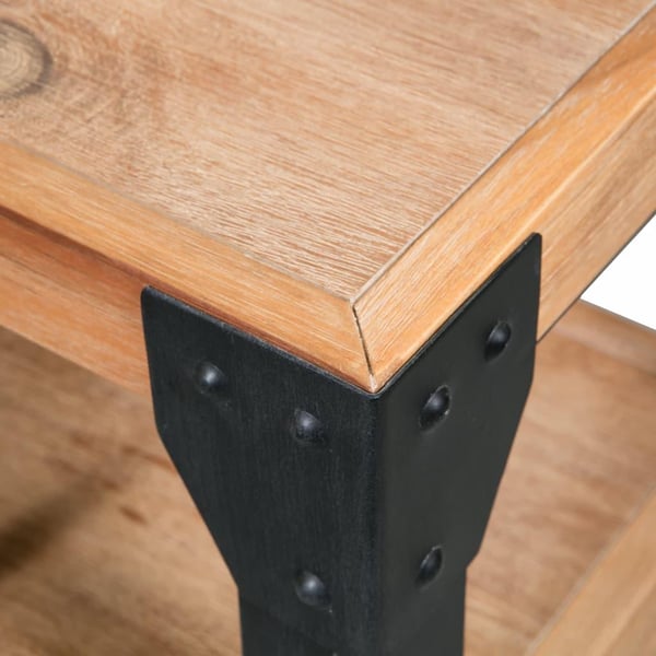 vidaXL Nattbord heltre akasie stål 40x30x54 cm
