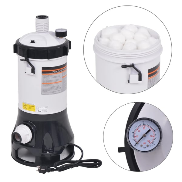 vidaXL filterpumpe til pools 185 W 4,4 m³/t