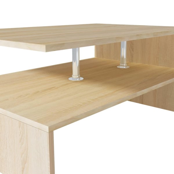 vidaXL sofabord 90x59x42 cm konstrueret træ egetræsfarvet