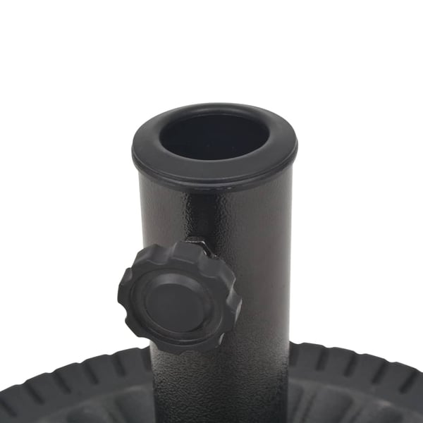 vidaXL parasolfod resin rund sort 14 kg