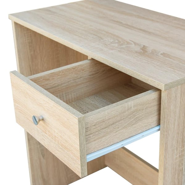 vidaXL kosmetikbord 75x40x141 cm konstrueret træ egetræsfarvet