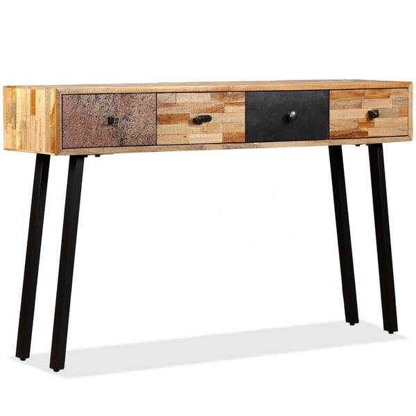vidaXL Konsollbord gjenvunnet heltre teak 120x30x76 cm