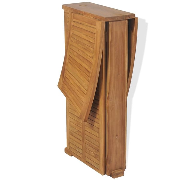 vidaXL Kokoontaitettava baaripöytä 155x53x105 cm tiikki