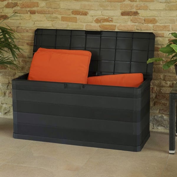 vidaXL Putekasse 117x45x56 cm svart