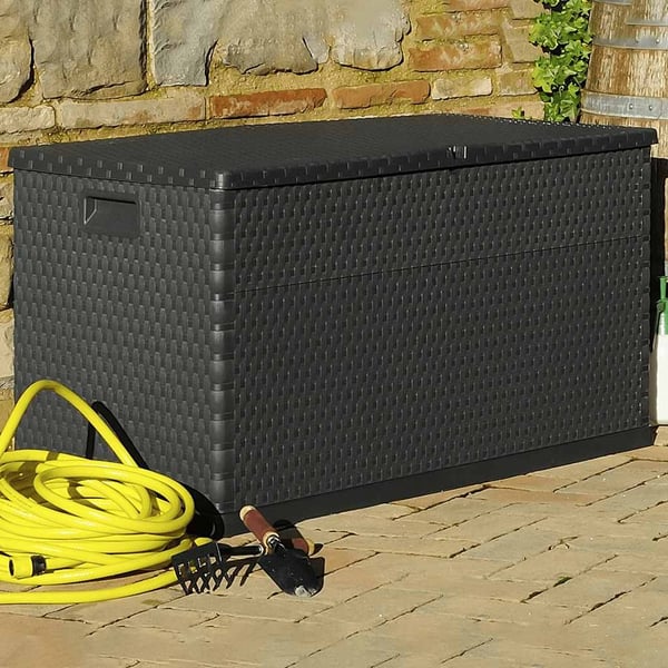 vidaXL Putekasse 120x56x63 cm antrasitt PP rotting