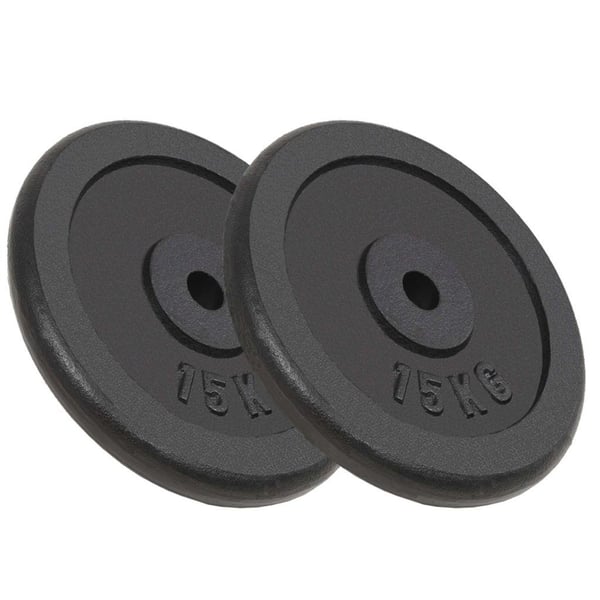 vidaXL Vektskiver 2 stk 2x15 kg støpejern