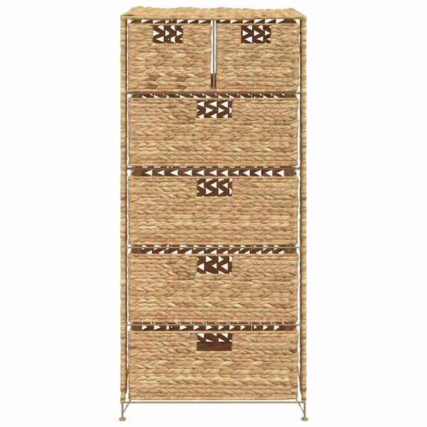 vidaXL opbevaringsenhed med 6 kurve 47 x 37 x 100 cm vandhyacint