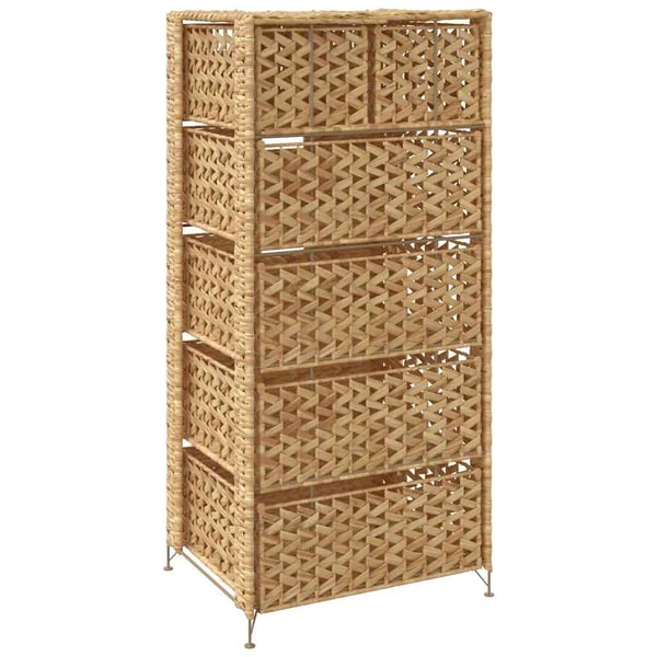 vidaXL opbevaringsenhed med 6 kurve 47 x 37 x 100 cm vandhyacint