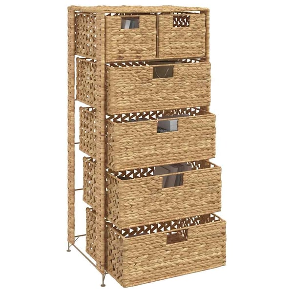 vidaXL opbevaringsenhed med 6 kurve 47 x 37 x 100 cm vandhyacint