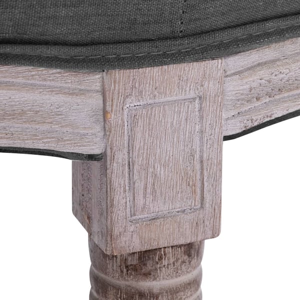 vidaXL bænk 150x40x48 lærred massivt træ mørkegrå