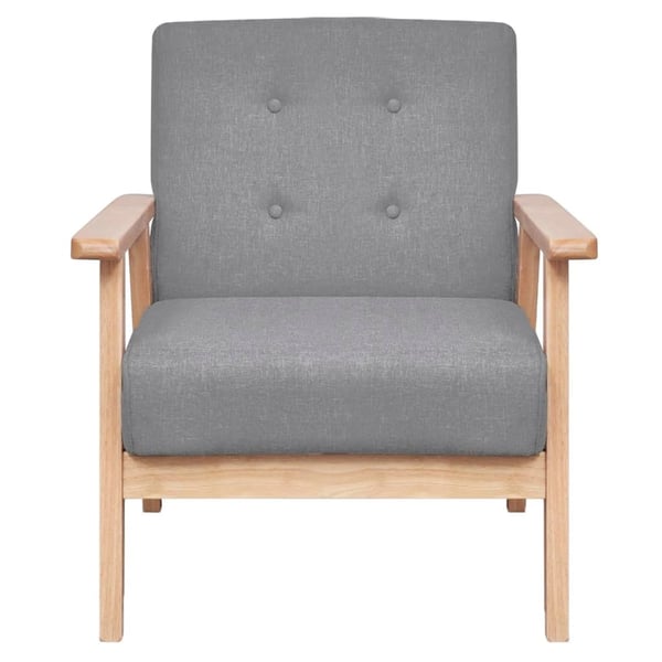 vidaXL sofasæt 2 dele stof lysegrå