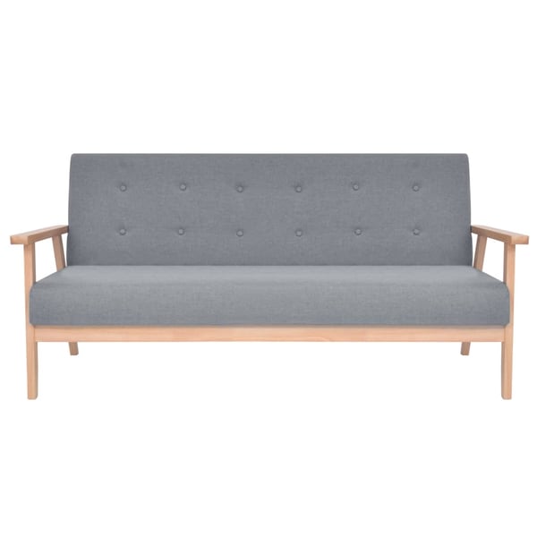 vidaXL sofasæt 2 dele stof lysegrå