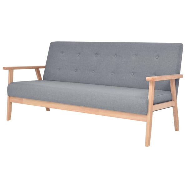 vidaXL sofasæt 2 dele stof lysegrå