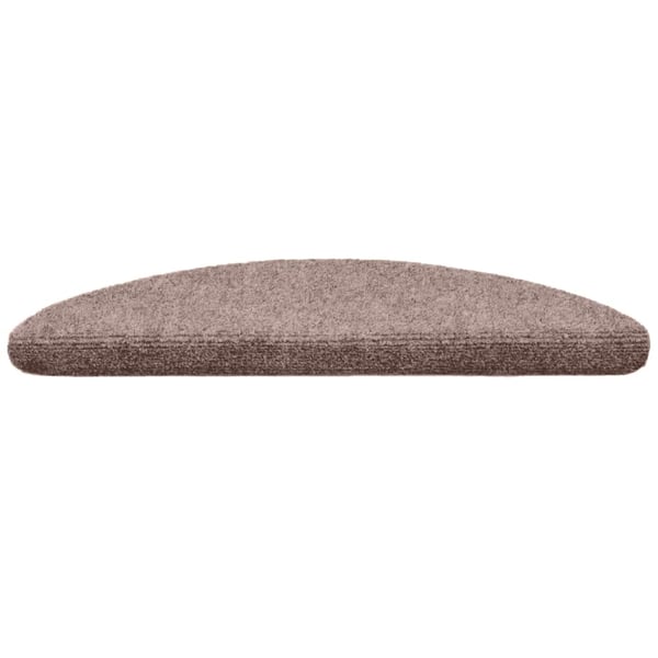 vidaXL Trappematter selvklebende 15 stk 56x17x3 cm lysebrun halvrund