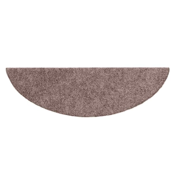 vidaXL Trappematter selvklebende 15 stk 56x17x3 cm lysebrun halvrund