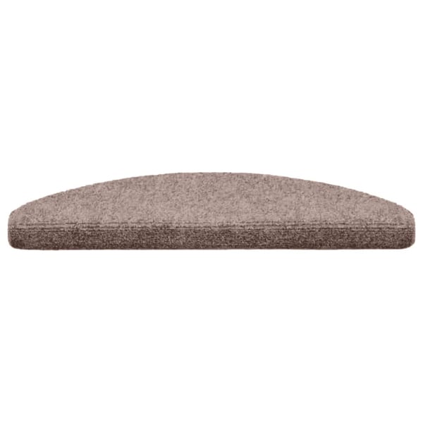 vidaXL Trappematter selvklebende 15 stk 65x21x4 cm lysebrun halvrund stor
