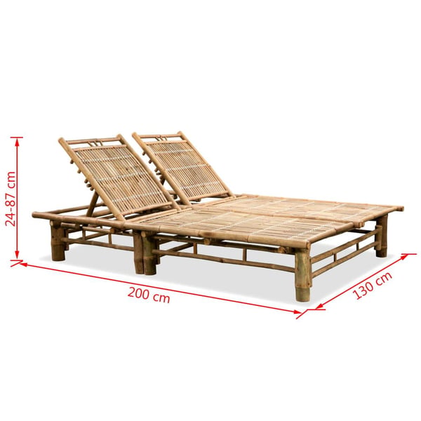 vidaXL Solseng for 2 personer bambus