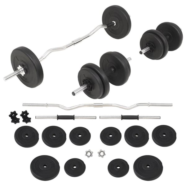 vidaXL Vektstang- og manualsett 30 kg vidaXL Vektstang- og manualsett 30 kg
