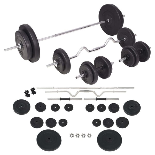 vidaXL vægtstangs- og håndvægtssæt 90 kg