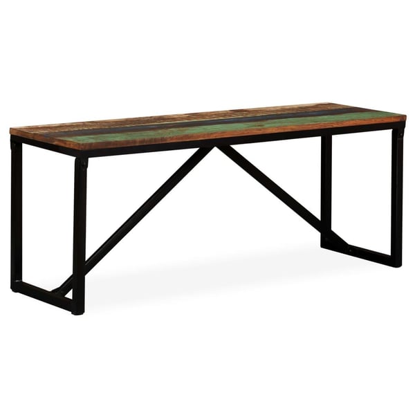 vidaXL Benk gjenvunnet heltre 110x35x45 cm