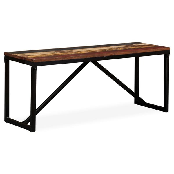 vidaXL Benk gjenvunnet heltre 110x35x45 cm