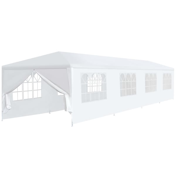 vidaXL Puutarhakatos 3x12 m valkoinen