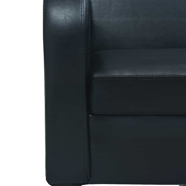 vidaXL 2-personers sofa kunstlæder sort