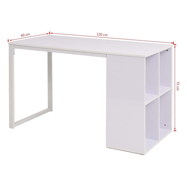 vidaXL Skrivebord 120x60x75 cm hvit