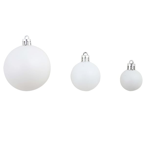 vidaXL Julekulesett 3/4/6 cm 100 stk hvit/grå