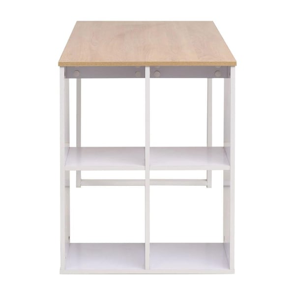 vidaXL Skrivebord 120x60x75 cm eik og hvit