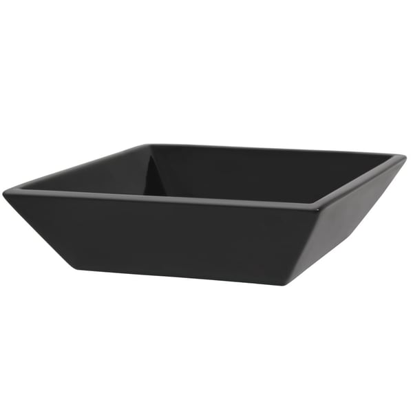 vidaXL Tvättställ keramik fyrkantig svart 41,5x41,5x12 cm