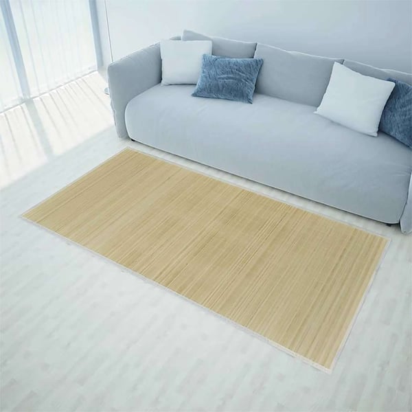 vidaXL tæppe 160x230 cm bambus naturfarvet