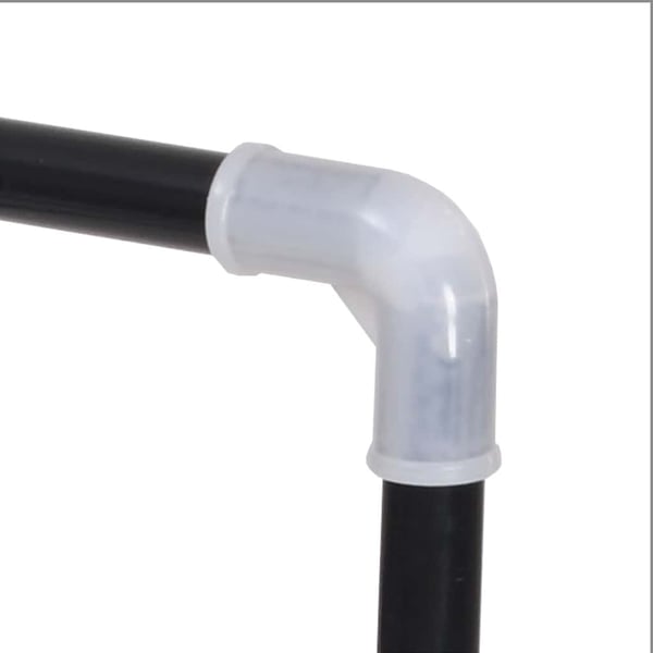 vidaXL skostativ med 4 hylder metal og plastik sort