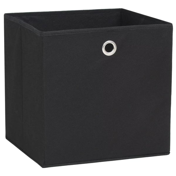 vidaXL Oppbevaringsbokser 4 stk ikke-vevet stoff 32x32x32 cm svart
