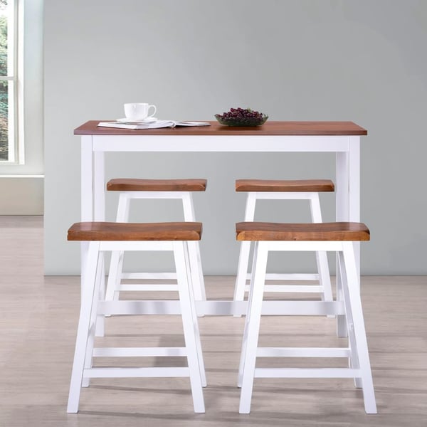 vidaXL Barbord og krakkesett 5 stykker heltre
