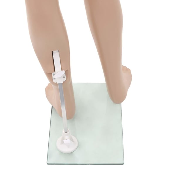 vidaXL Full-body barneutstillingsdukke med glassbase beige 140 cm