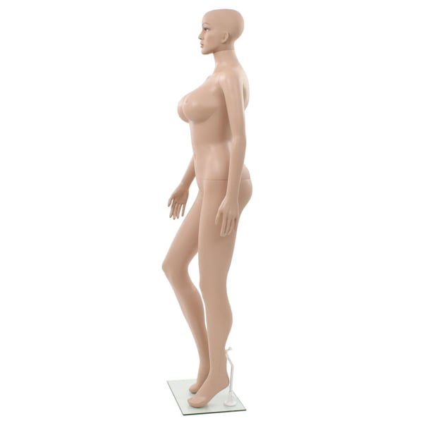 vidaXL Skyltdocka sexig dam med bas i glas beige 180 cm