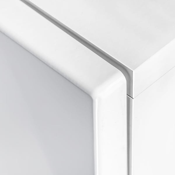 vidaXL TV Veggenhet sett 5 stk med LED-lys høyglans hvit