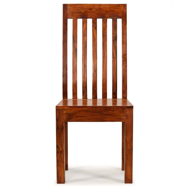 vidaXL spisebordsstole 2 stk. massivt træ med honningfinish moderne