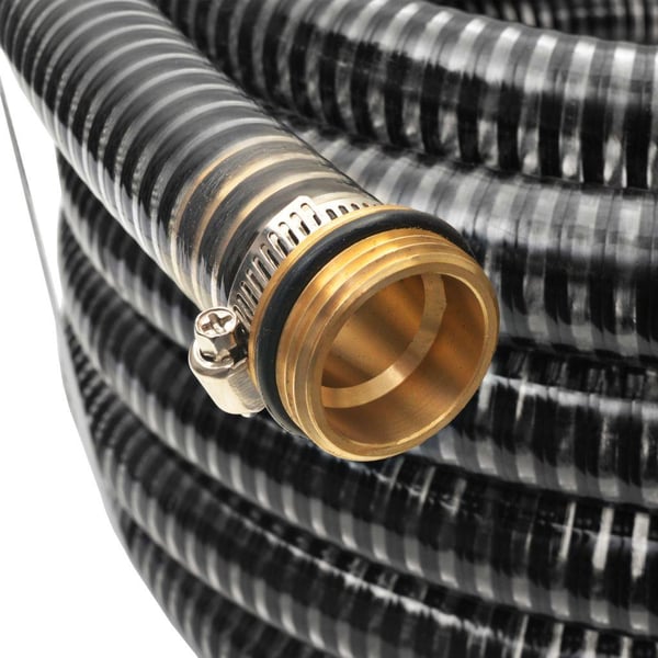 vidaXL sugeslange med messingstik 3 m 25 mm sort