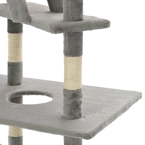 vidaXL Klorestativ til katt med sisal 230-260 cm grå