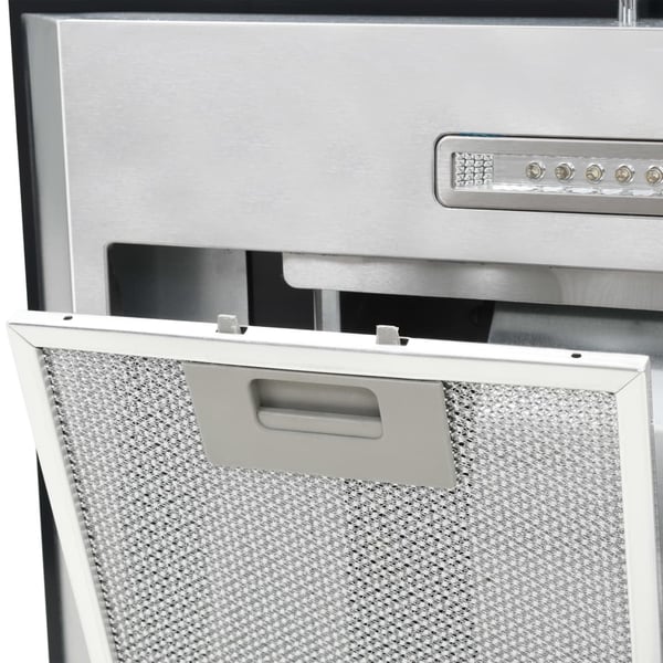vidaXL ø-emhætte 90 cm rustfrit stål 756 m³/t LED